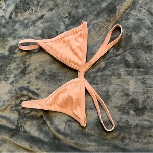 PacSun Light Pink Ribbed Bikini Top